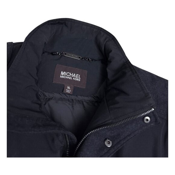 MICHAEL KORS Wool DUCK DOWN Fill Winter Puffer parka Coat Jacket Mens XL - Picture 4 of 7